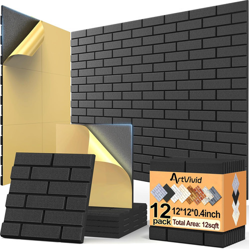 12pack acoustic panels brick - acoustic,